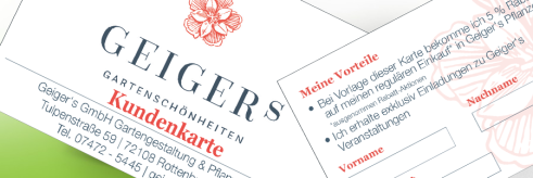 Geiger's Kundenkarte